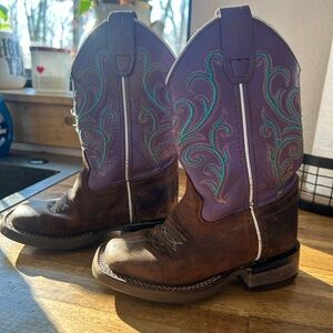 Old West Purple Western Boots